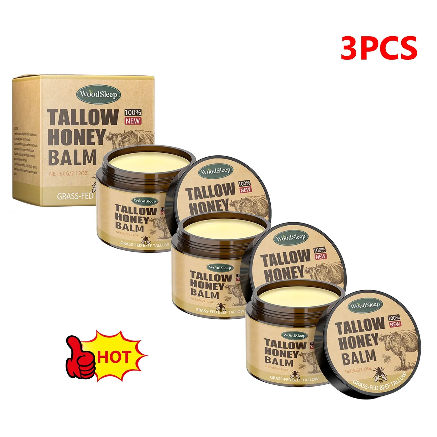 Beef Tallow & Honey Face & Body Balm