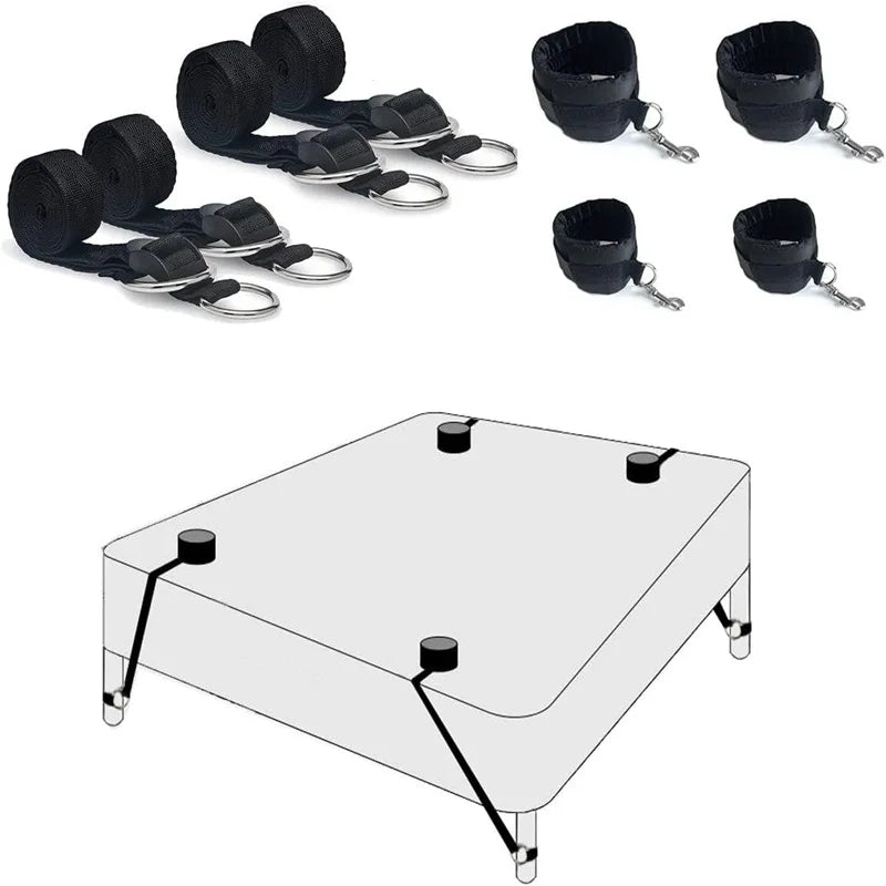 Couples BDSM Restraint Kit with Cuffs & Blindfold