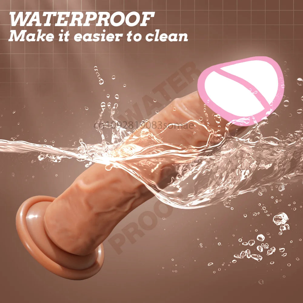Dual-Layer Realistic Silicone G-Spot Stimulator with Suction Base
