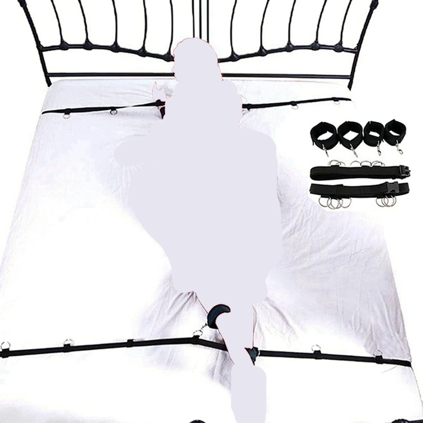 Couples BDSM Restraint Kit with Cuffs & Blindfold