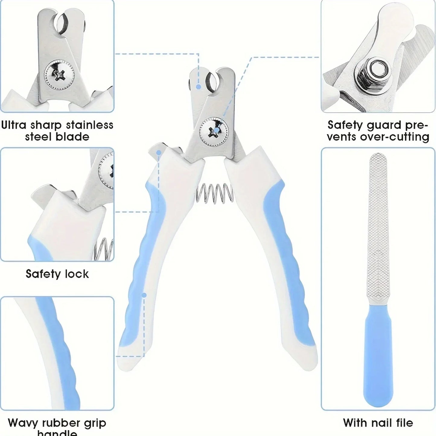 9-Piece Pet Grooming Kit with Brushes & Clippers