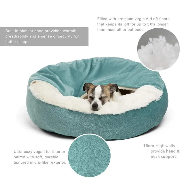 Orthopedic Hooded Dog Bed