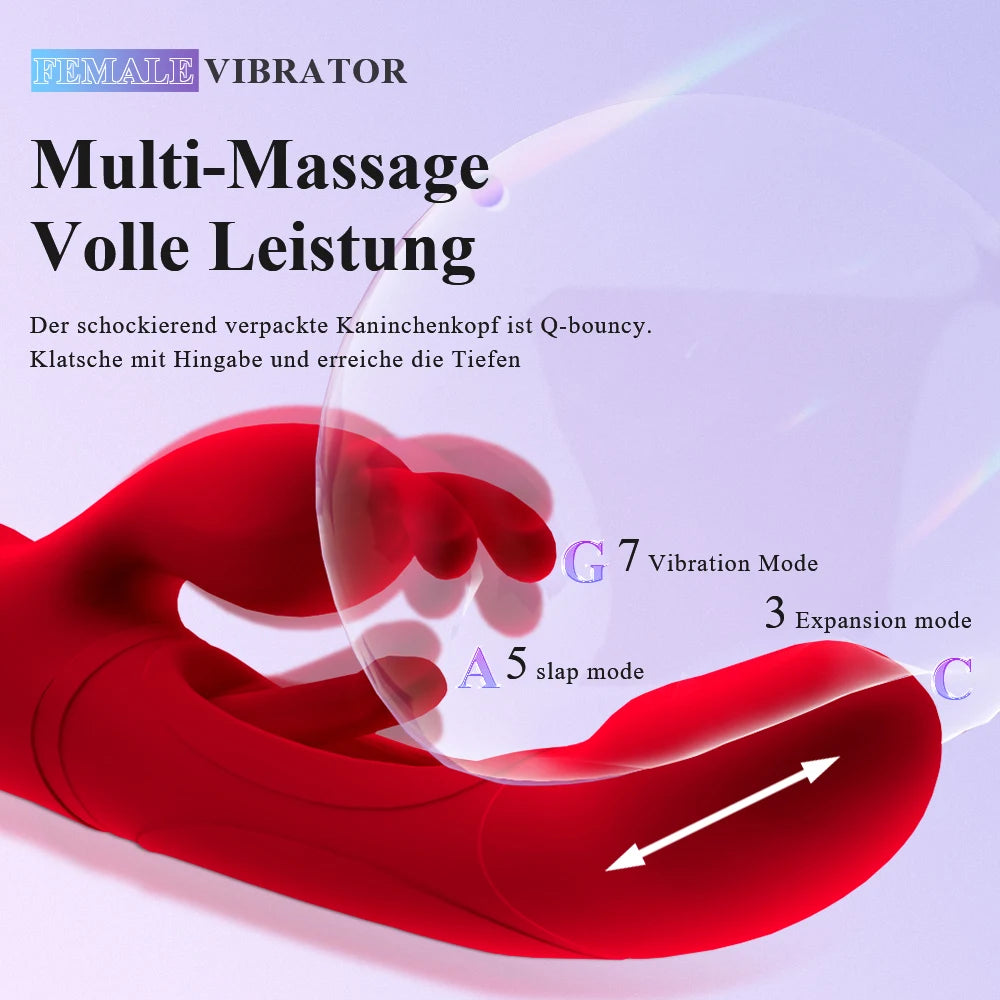 Dual-Action Rabbit Pleasure Massager with G-Spot & Clitoral Stimulation