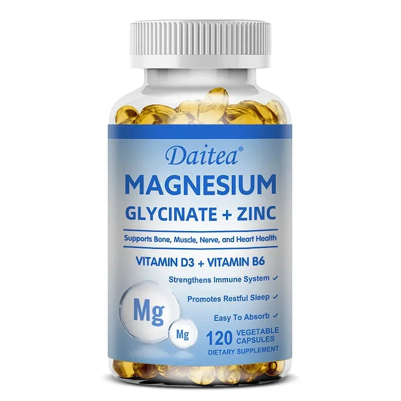 Magnesium Zinc & Vitamin D3 - Triple Supplement for Men and Women - for Sleep, Bones, Heart, Immune Support
