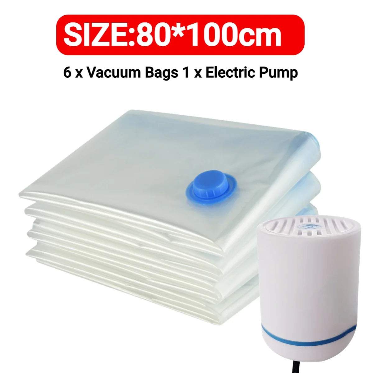 Reusable Vacuum Storage Bags with Pump