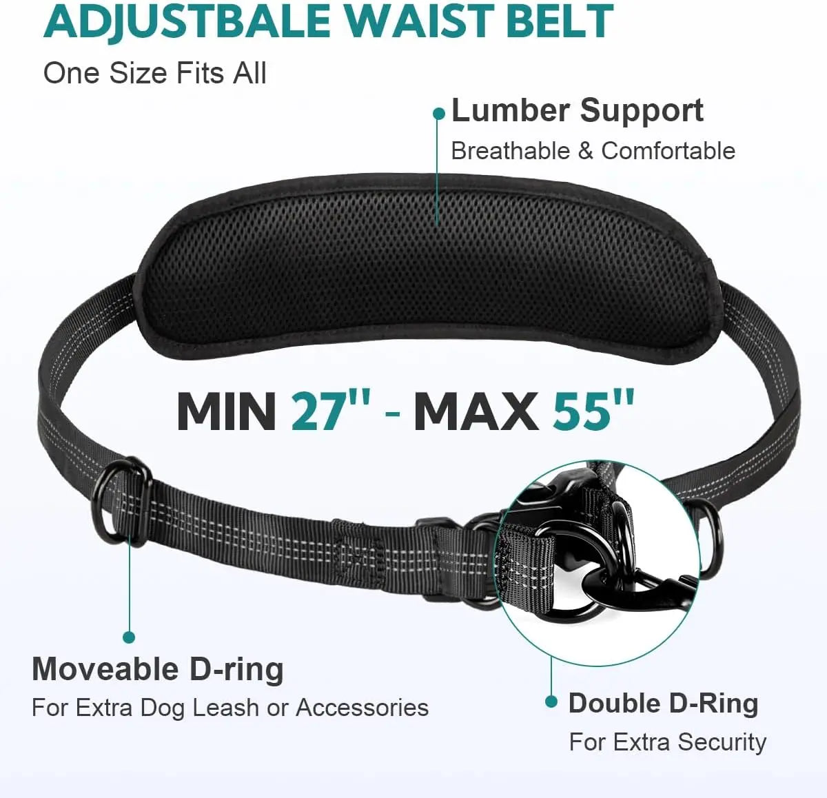 Hands-Free Dual Dog Leash with Pouch