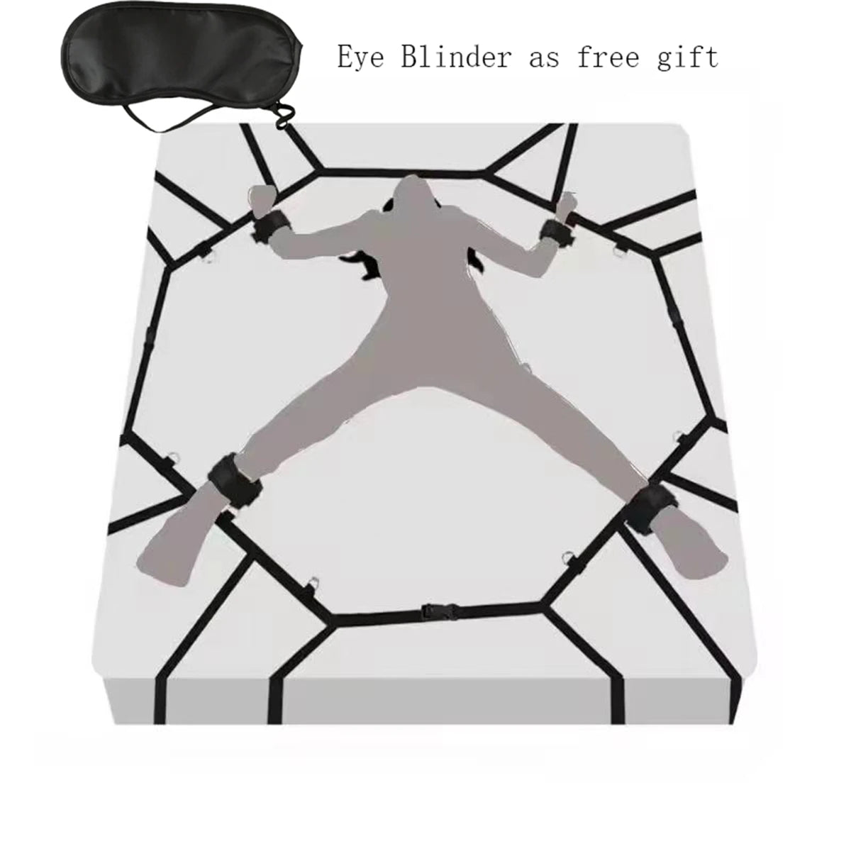 Couples BDSM Restraint Kit with Cuffs & Blindfold