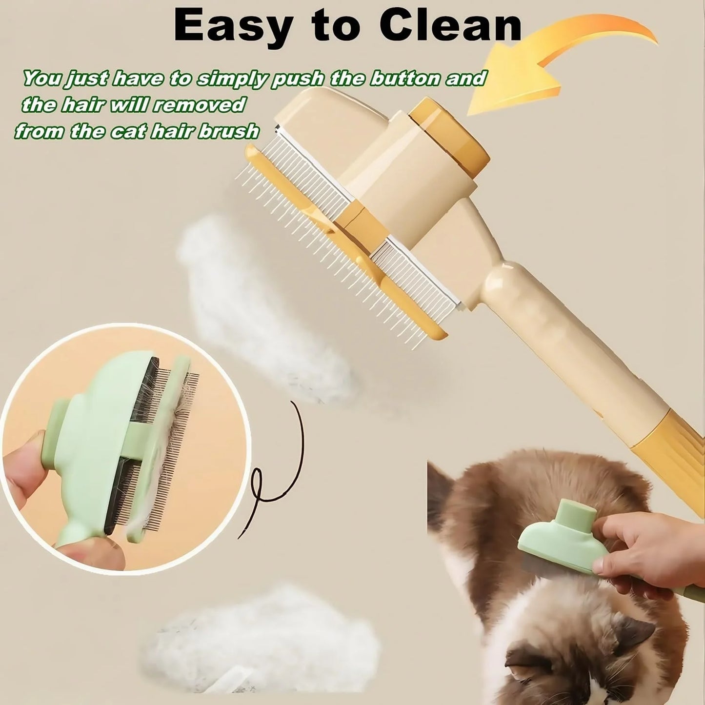 Self-Cleaning Pet Flea & Hair Comb