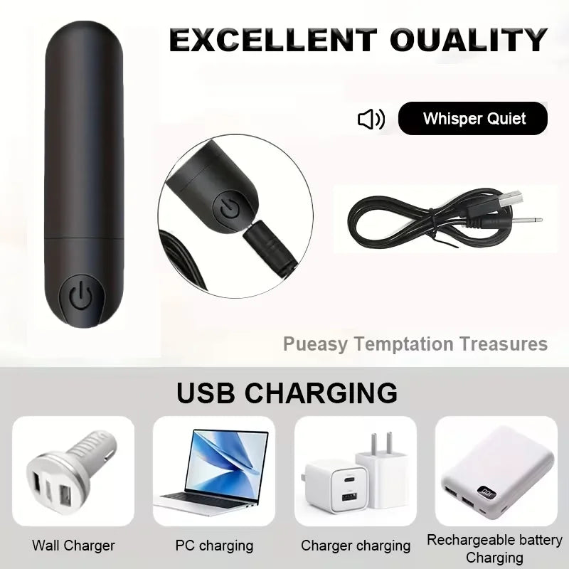Rechargeable 10-Mode Mini Vibrator